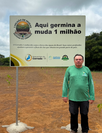 Compromisso socioambiental concretizado pela Germinare: a celebração do marco simbólico de plantio da muda de número um milhão em projeto de restauração.